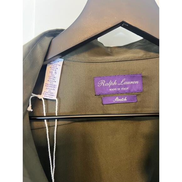 NWT! Ralph Lauren Purple Label Button-Front Shirt, Size 16 1/2 - Picture 4 of 6